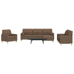 vidaXL Ensemble de canapés 4 pcs repose-pied et coussins décoratifs canapé siège de canapé canapé relax canapé confort 3278314
