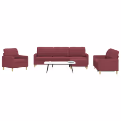 VidaXL 3278317 Ensemble de meubles de salle à manger Rouge