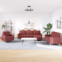 VidaXL 3278317 Ensemble de meubles de salle à manger Rouge