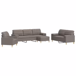 VidaXL 3278318, Taupe, mousse, Métal, Polyester, 2,26 m, 77 cm, 80 cm