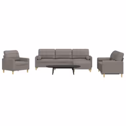 VidaXL 3278318 Ensemble de meubles de salle à manger Taupe