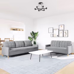 VidaXL 3278319 Ensemble de meubles de salle à manger Gris