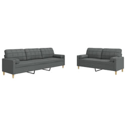 VidaXL 3278320 Ensemble de meubles de salle à manger Gris