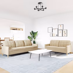 VidaXL 3278321 Ensemble de meubles de salle à manger Crème