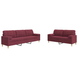 VidaXL 3278325 Ensemble de meubles de salle à manger Rouge