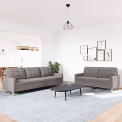 VidaXL 3278326 Ensemble de meubles de salle à manger Taupe