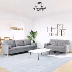VidaXL 3278327 Ensemble de meubles de salle à manger Gris