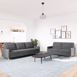 VidaXL 3278328 Ensemble de meubles de salle à manger Gris