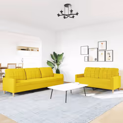 VidaXL 3278332 Ensemble de meubles de salle à manger Jaune