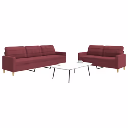 VidaXL 3278333 Ensemble de meubles de salle à manger Rouge