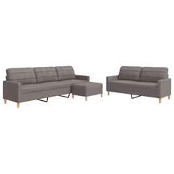 VidaXL 3278334, Taupe, mousse, Métal, Polyester, 2,26 m, 77 cm, 80 cm