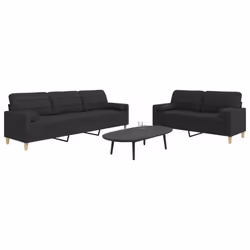 VidaXL 3278339 Ensemble de meubles de salle à manger Noir
