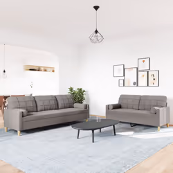 VidaXL 3278342 Ensemble de meubles de salle à manger Taupe
