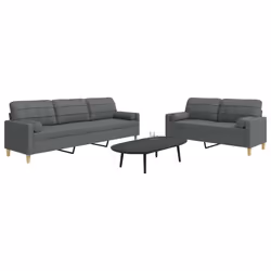 VidaXL 3278344 Ensemble de meubles de salle à manger Gris