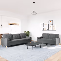 VidaXL 3278344 Ensemble de meubles de salle à manger Gris