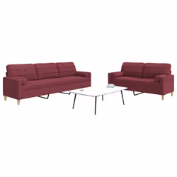 VidaXL 3278349 Ensemble de meubles de salle à manger Rouge