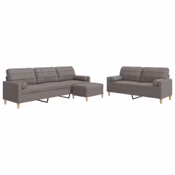 VidaXL 3278350, Taupe, mousse, Métal, Polyester, 2,26 m, 77 cm, 80 cm