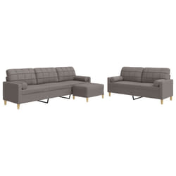 VidaXL 3278350 Ensemble de meubles de salle à manger Taupe