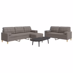 VidaXL 3278350 Ensemble de meubles de salle à manger Taupe