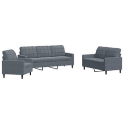 VidaXL 3278352 Ensemble de meubles de salle à manger Gris