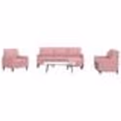 vidaXL Ensemble de canapés 4 pcs avec coussins Rose Velours