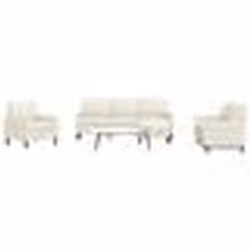 vidaXL Ensemble de canapés 4 pcs avec coussins Crème Velours