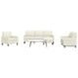 vidaXL Ensemble de canapés 4 pcs avec coussins Crème Velours