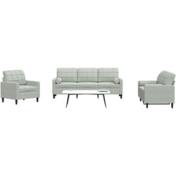 Vidaxl - Ensemble de canapés 3 pcs et coussins et traversins velours