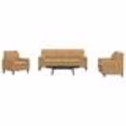 vidaXL Ensemble de canapés 3 pcs avec coussins et traversins velours