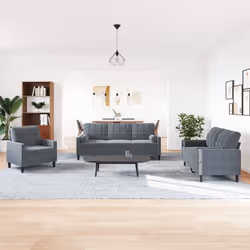VidaXL 3278382 Ensemble de meubles de salle à manger Gris
