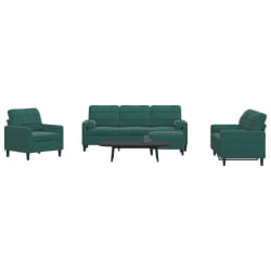vidaXL Ensemble de canapés 4 pcs avec coussins et traversins velours