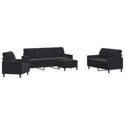VidaXL 3278386 Ensemble de meubles de salle à manger Noir