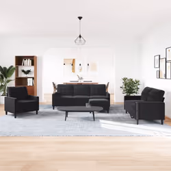 VidaXL 3278386 Ensemble de meubles de salle à manger Noir