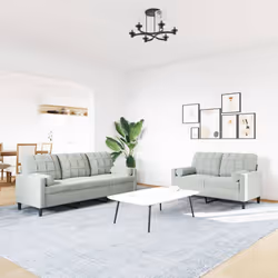 VidaXL 3278411 Ensemble de meubles de salle à manger Gris