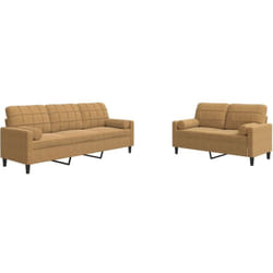 Vidaxl - Ensemble de canapés 2 pcs avec coussins et traversins velours