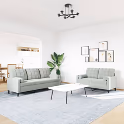 VidaXL 3278421 Ensemble de meubles de salle à manger Gris