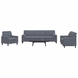 VidaXL 3278432 Ensemble de meubles de salle à manger Gris