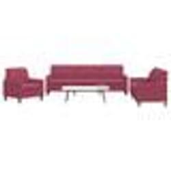 vidaXL Ensemble de canapés 3 pcs avec coussins Rouge bordeaux Velours