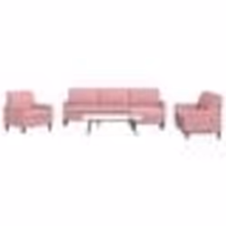 vidaXL Ensemble de canapés 4 pcs avec coussins Rose Velours