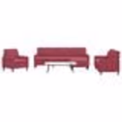 vidaXL Ensemble de canapés 4 pcs avec coussins Rouge bordeaux Velours