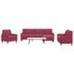 vidaXL Ensemble de canapés 4 pcs avec coussins Rouge bordeaux Velours