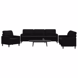 VidaXL 3278456 Ensemble de meubles de salle à manger Noir