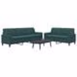 vidaXL Ensemble de canapés 2 pcs avec coussins Vert foncé Velours