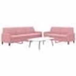 vidaXL Ensemble de canapés 2 pcs avec coussins Rose Velours