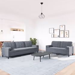 VidaXL 3278482 Ensemble de meubles de salle à manger Gris