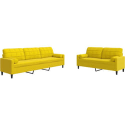 Vidaxl - Ensemble de canapés 2 pcs avec coussins et traversins velours
