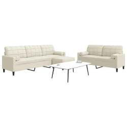 vidaXL Ensemble de canapés 3 pcs avec coussins et traversins velours