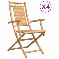 VidaXL 3278515, Terrace, Siège rembourré, Bambou, 45 cm