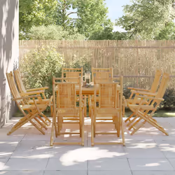 VidaXL 3278516 chaise d'extérieur Terrace Siège rembourré Bambou