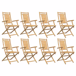 VidaXL 3278516 chaise d'extérieur Terrace Siège rembourré Bambou - Vue supplémentaire 4